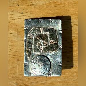 Vintage Gold & Sterling Silver Pin